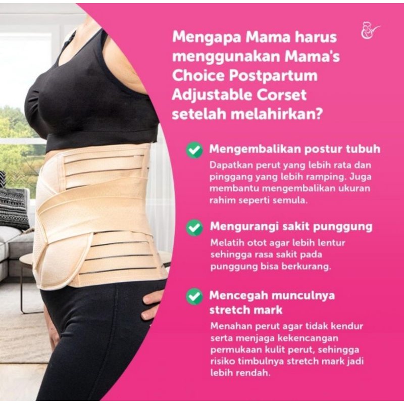 Mama's Choice Postpartum Adjustable Corset - Korset Pasca Melahirkan