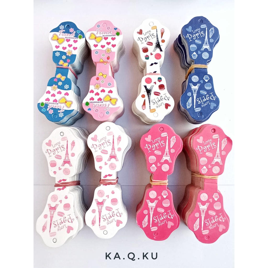 LABEL AKSESORIS GELANG KALUNG - HANG TAG STRAP MASKER KARET RAMBUT