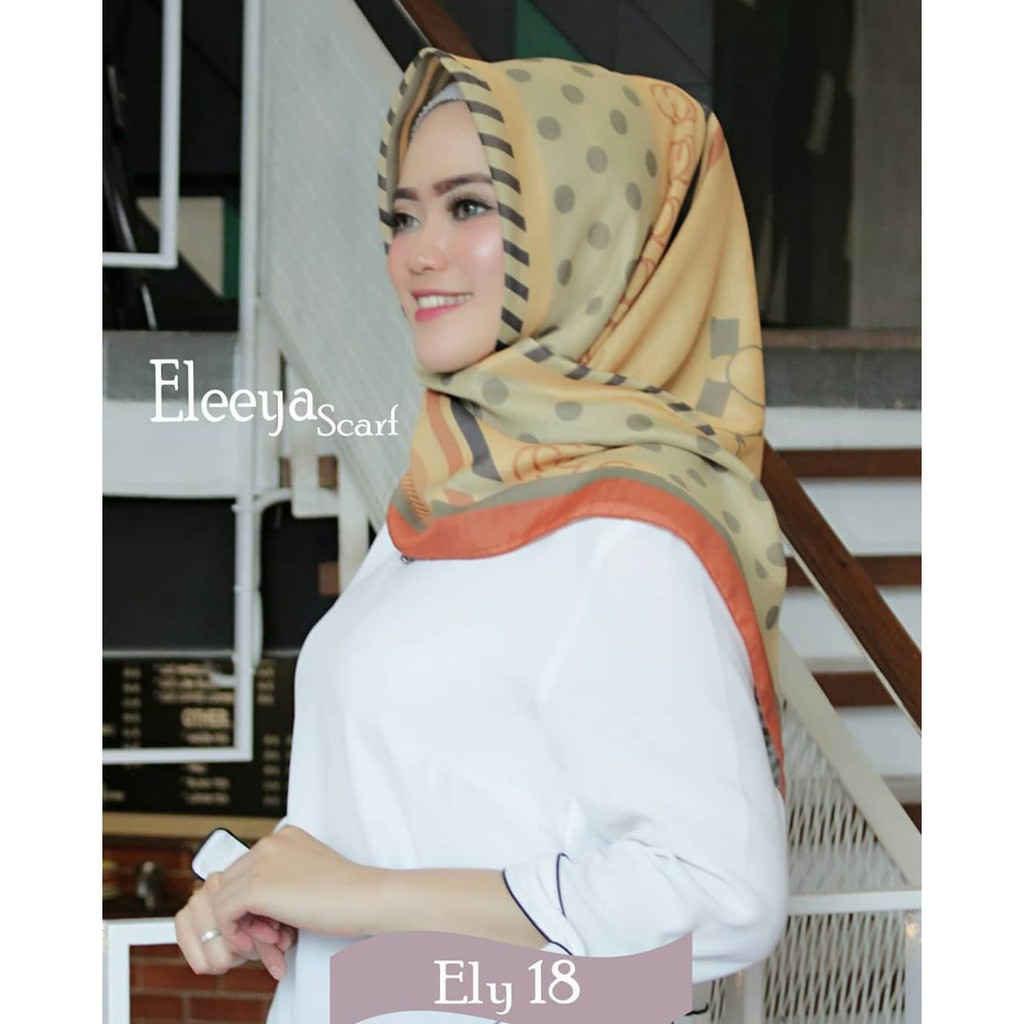 HIJAB SEGIEMPAT MOTIF ELY 18 II Eleeya Scraf