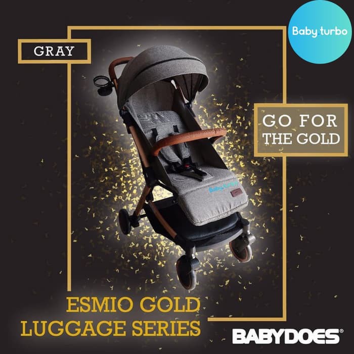 Makassar Promo! Stroller Cabin Size Koper Kereta Dorong Bayi BABYDOES ESMIO CH 339 ESMIO GOLD