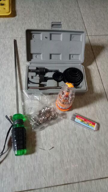 Holesaw Kit 13 Pcs Holesaw Set Mata Bor Kayu