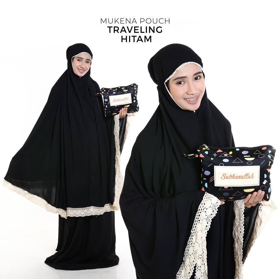 Mukena Katun Rayon Renda Pouch Traveling