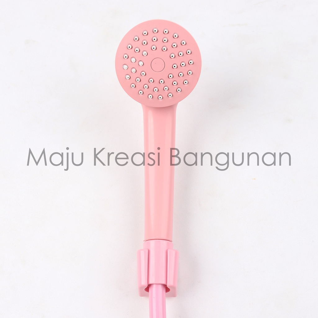 Hand Shower Mandi Mini Plastik Putih Biru Pink Ivory Chrome SOHO Kamar Mandi Toilet WC