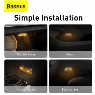 Baseus Capsule Car Interior Light Portable LED Lampu Kabin Mobil 2pcs