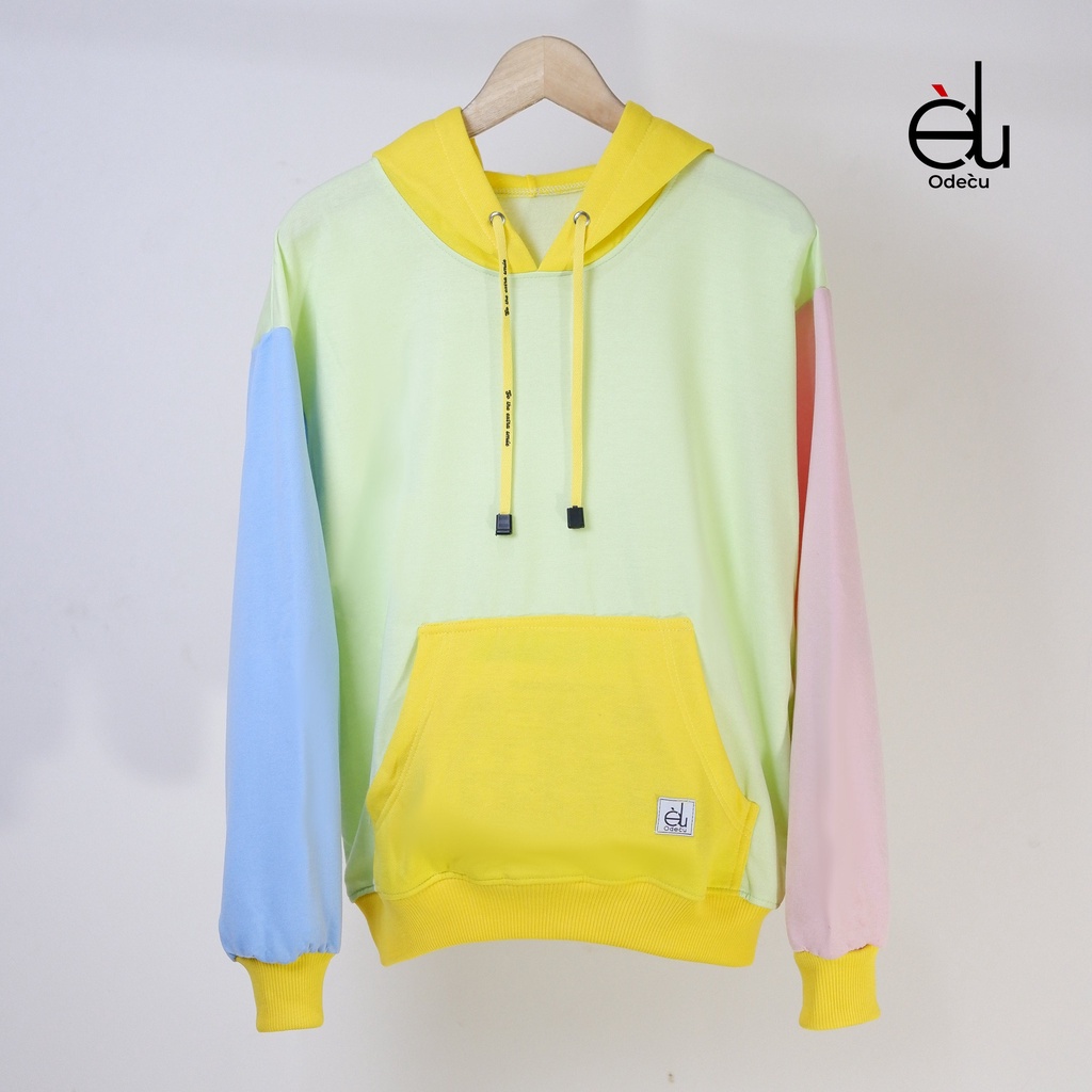 ODECU HOODIE MIX GREEN SWEATER OVERSIZE WANITA PRIA