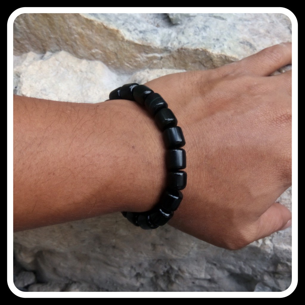 Promo Gelang  Black Jade Tabung Natural Giok Aceh Terapi