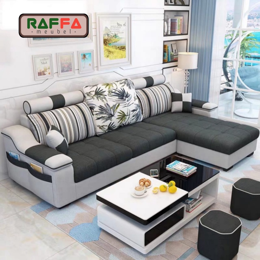 L61 RAFFA MEUBEL - Sofa Leter L Minimalis - Sofa Ruang Tamu Moderen - Sofa Set Ruang Tamu Minimalis