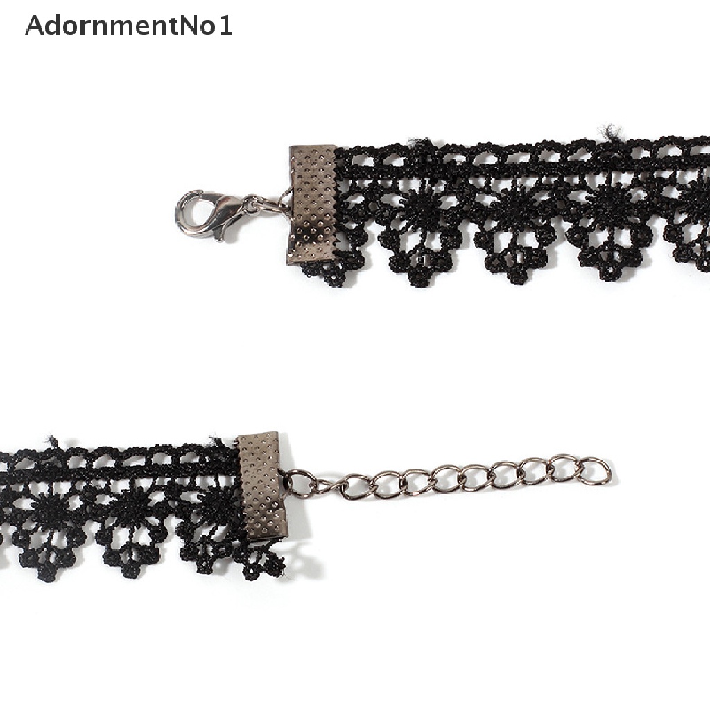 (AdornmentNo1) Kalung Choker Lace Banyak Lapis Gaya Retro Gothic Punk Untuk Wanita