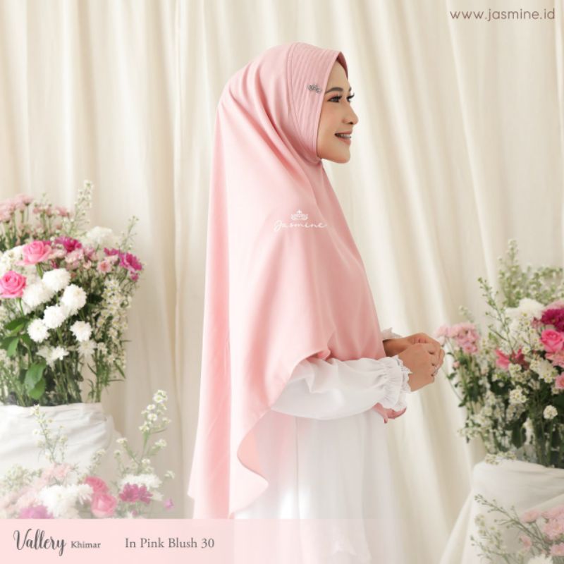 KHIMAR VALLERY by JASMINE BAHAN WOLLYCREPE CALTRI HIGHT QUALITY, RINGAN, TIDAK NERAWANG, SOFT PAD