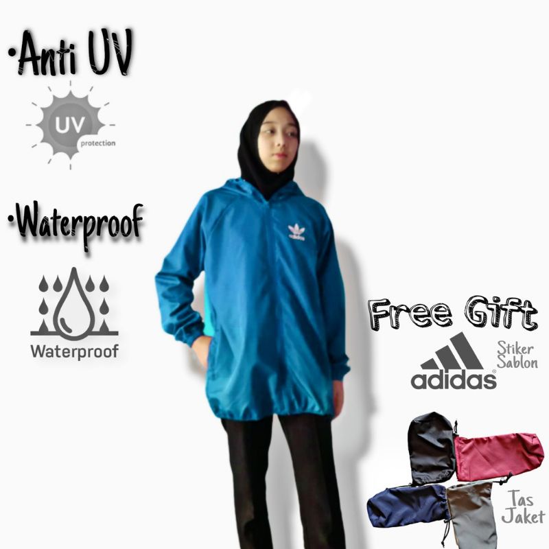 jaket running pria wanita anti UV