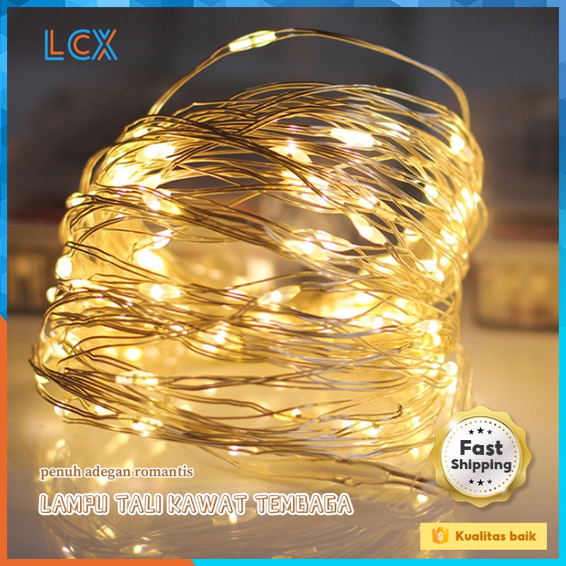 LCX LED Baterai Lampu Tumblr lampu kawat  (Lampu saja) Lampu Kawat Led