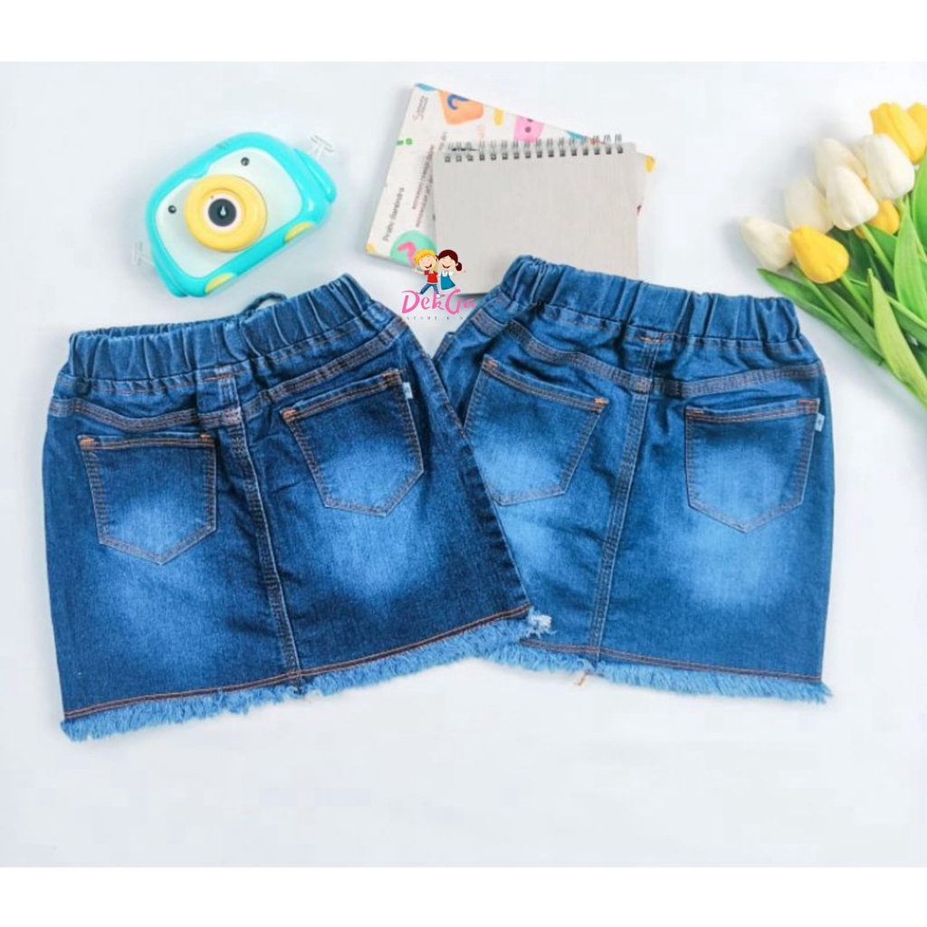 ROK TALI ROK JEANS ANAK RAWIS MOTIF MIKI PONY