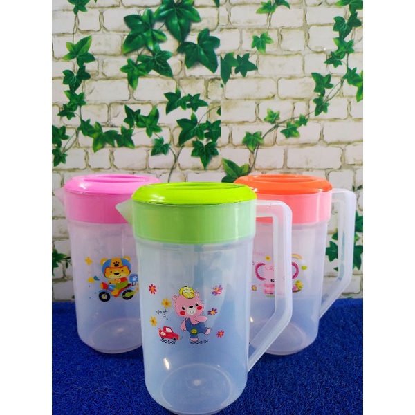 Eskan / ceret tanggung transparan Groovy / Teko plastik / Ceret air minum / Teko teh kopi / Teko air