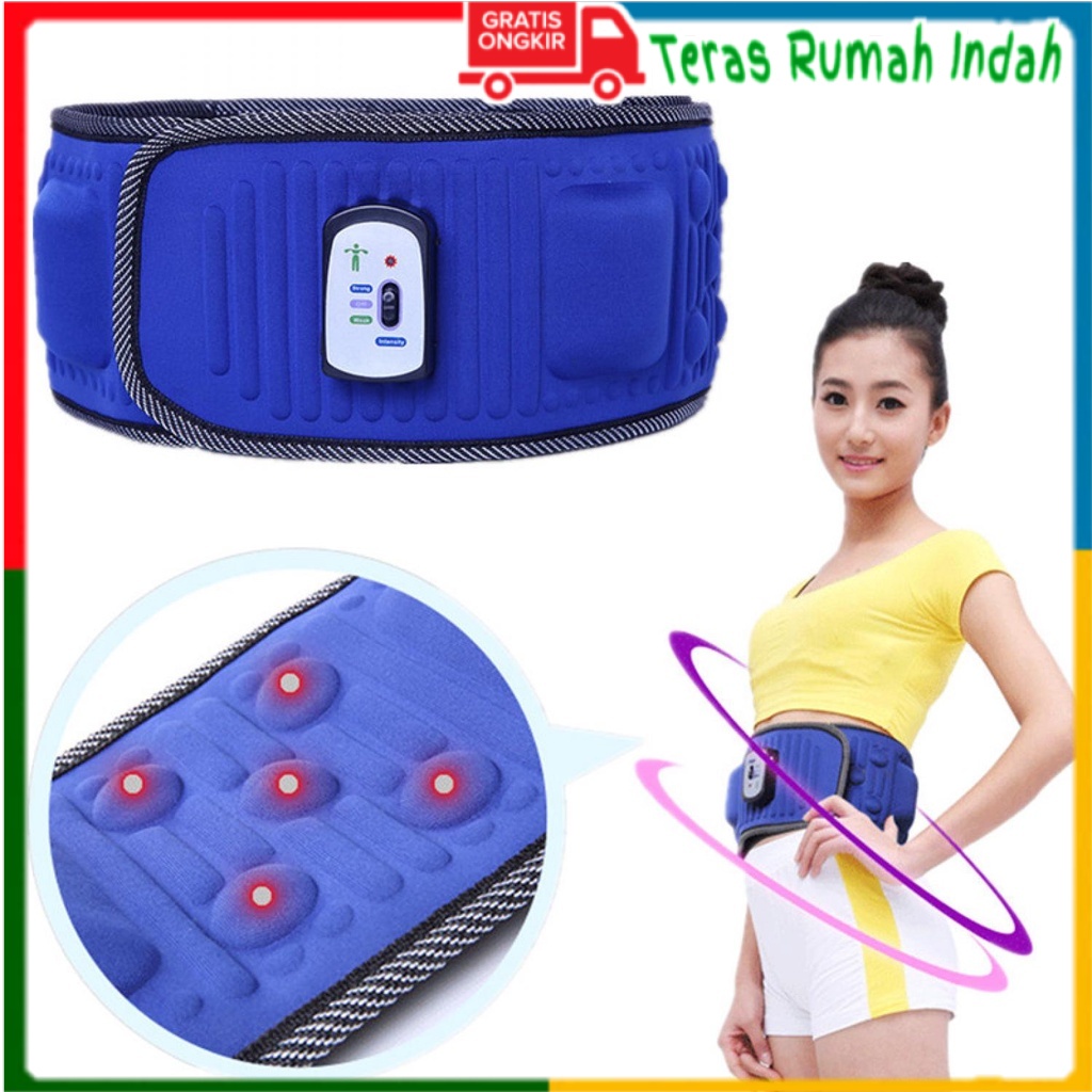 Sabuk Getar Pelangsing Tubuh Heat Function Pembakar Lemak - Sabuk Vibroaction/Sabuk Getar