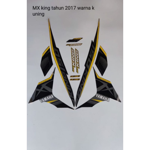 striping stiker motor MX king tahun 2017 warna kuning