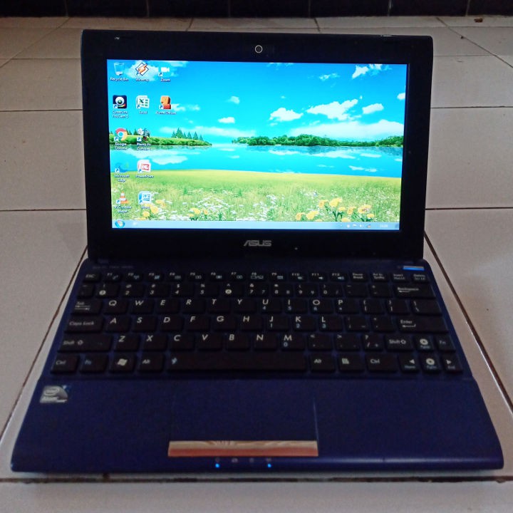 Asus 1025C Biru Donker Netbook Notebook Second Bekas Murah RAM 2GB HDD 320GB Webcam Camera Kamera