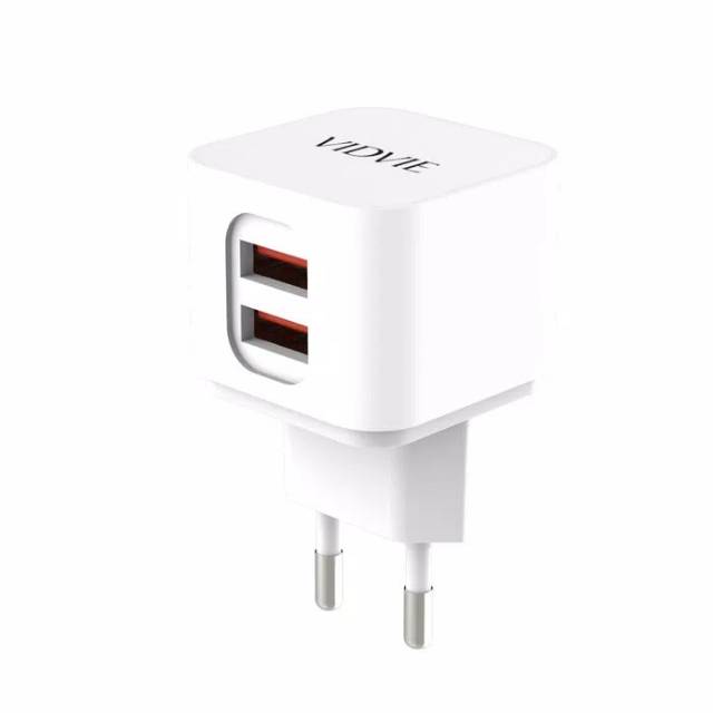 VIDVIE 2 USB PORT MICRO CHARGER PLE207 (USB CABLE INCLUDED-MICRO)