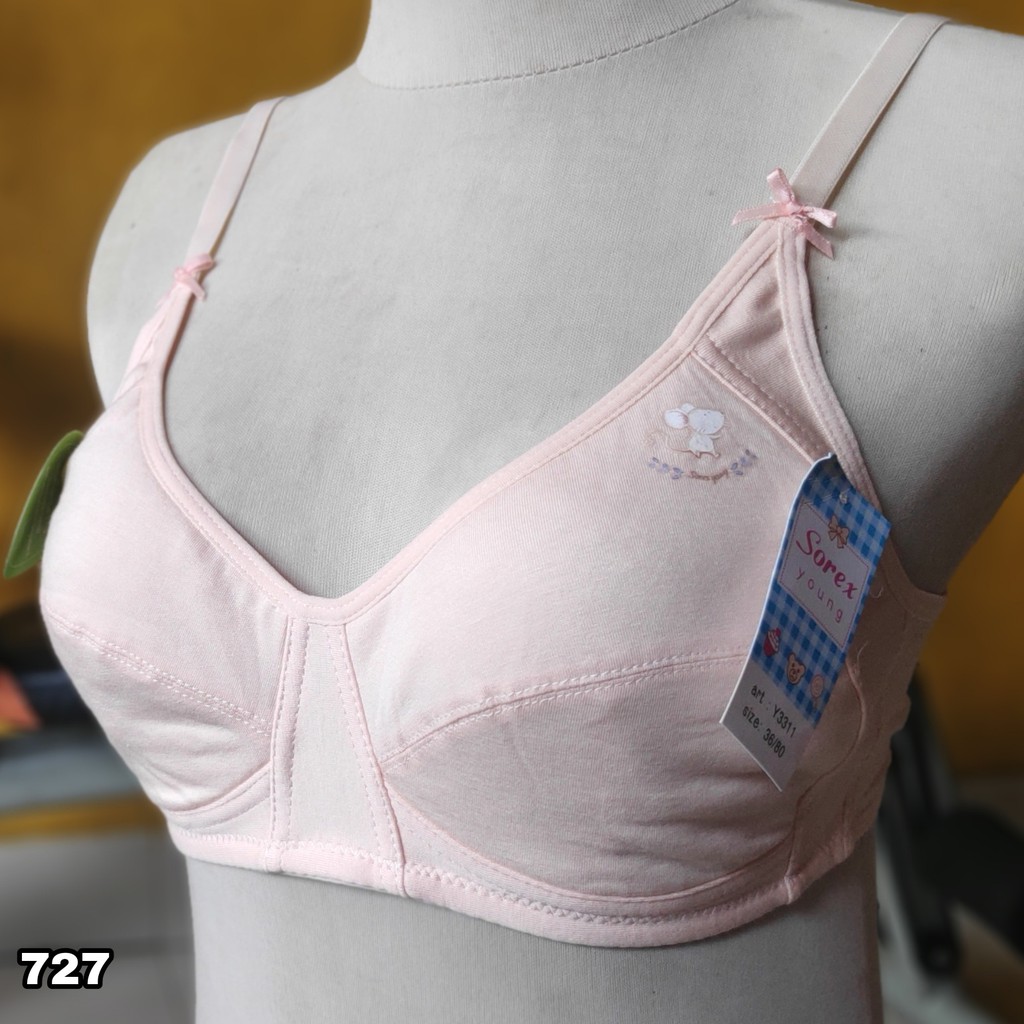 K727 - [Harga Per 1 Pcs] BRA/BH ANAK REMAJA WANITA PAKAIAN DALAM ANAK BUSA TIPIS TANPA KAWAT DUA PENGAIT