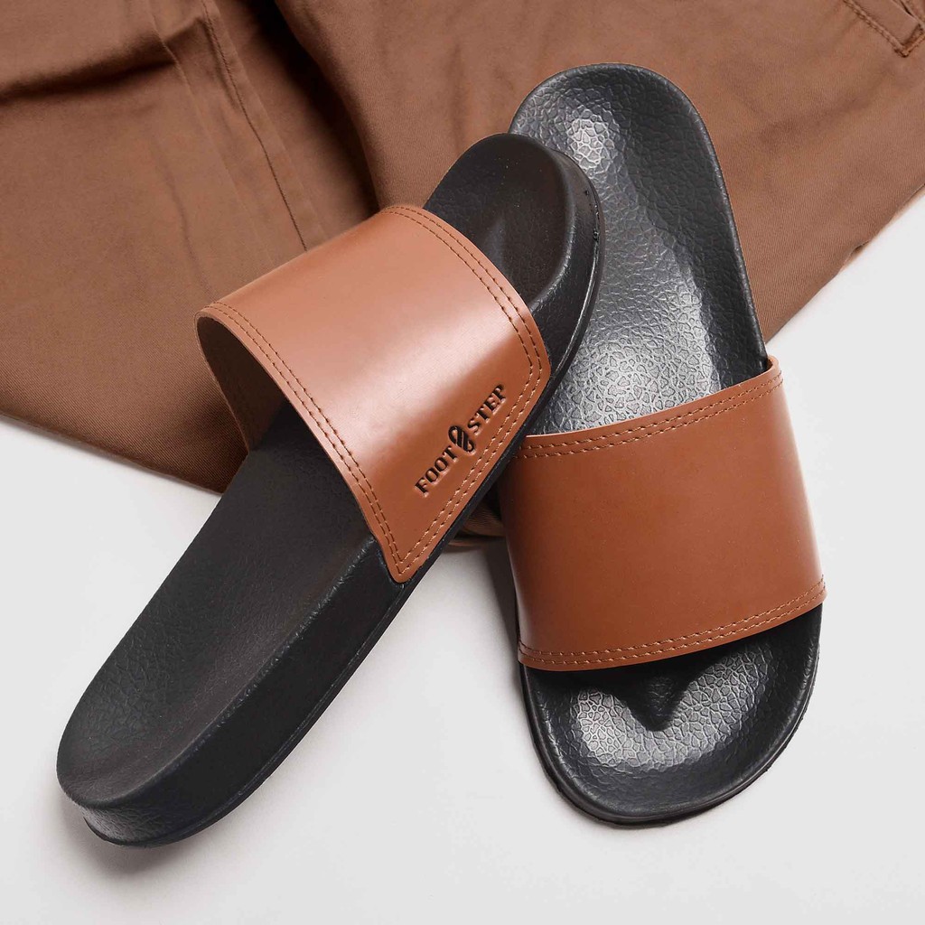 PORTO BROWN |FORIND x FSTP| Sandal EVA Ori Ringan Slop Slide Santai Simple Pria/Men Sendal Footwear