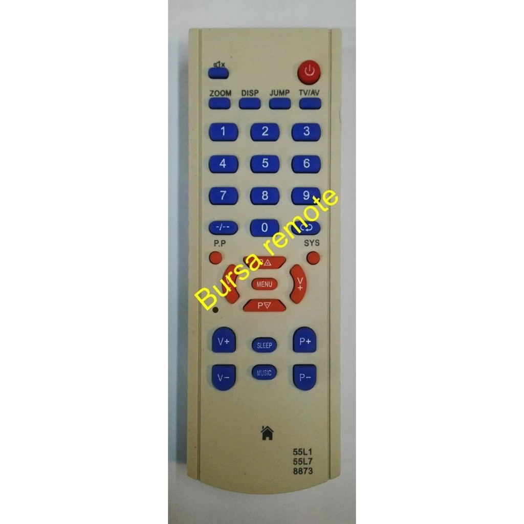 Remot Remote Tv Tabung China 55L1 / 55L7 / 8873 Pengganti TV Tabung mesin CHINA