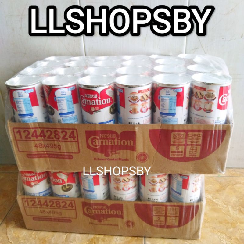 Krimer kental manis Carnation 495gr 1 karton isi 48