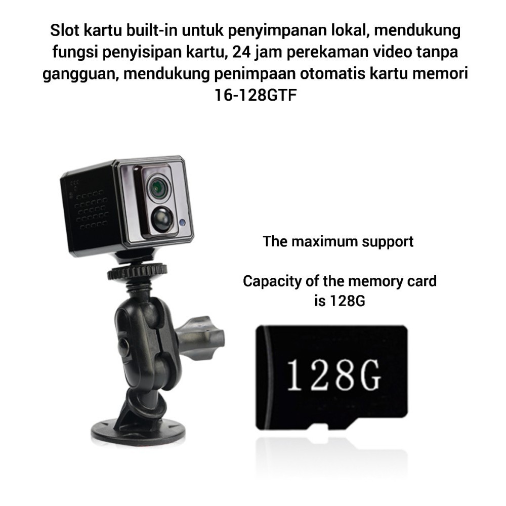 KAMERA PENGINTAI MINI TERSEMBUNYI CAMERA CCTV KECIL MINI SPY IP CAM HIDDEN CAMERA PENGINTIP HD JS68