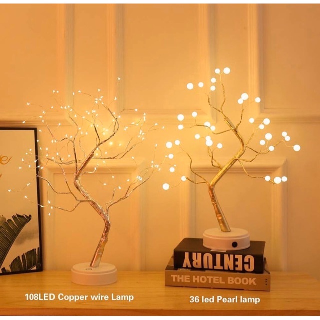 pearl &amp; copper tree lamp / pohon lamp / ranting pohon lampu