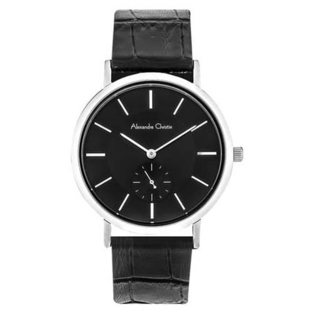 ALEXANDRE CHRISTIE PRIA AC 8575 MS ORIGINAL LEATHER ( BLACK SILVER )