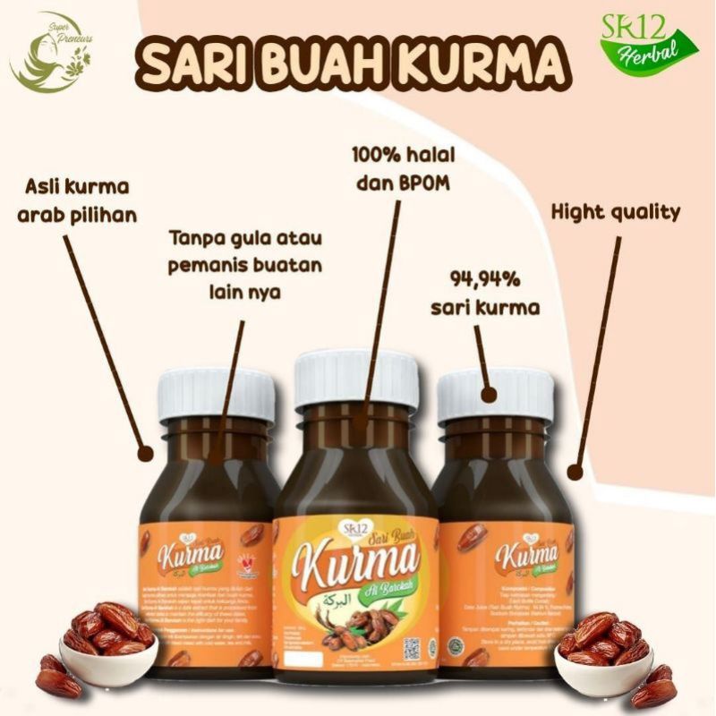 

Sari Kurma Alami / Sari Kurma SR12 / Minuman Herbal / Minuman Sehat / Sari Buah Kurma