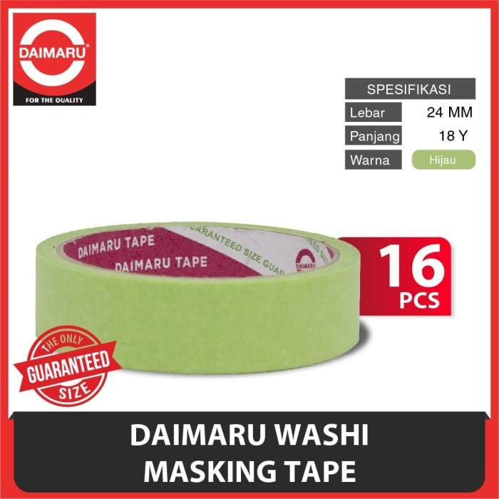 

[Cod] [Dapat 16Pcs] Daimaru Washi Masking Tape 24Mm X 18 Yard