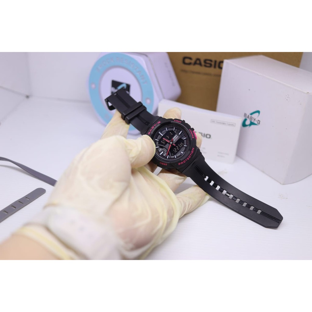 Jam Tangan Casio Baby-G BGA-240 Pria Wanita Dual Time Rubber Strap