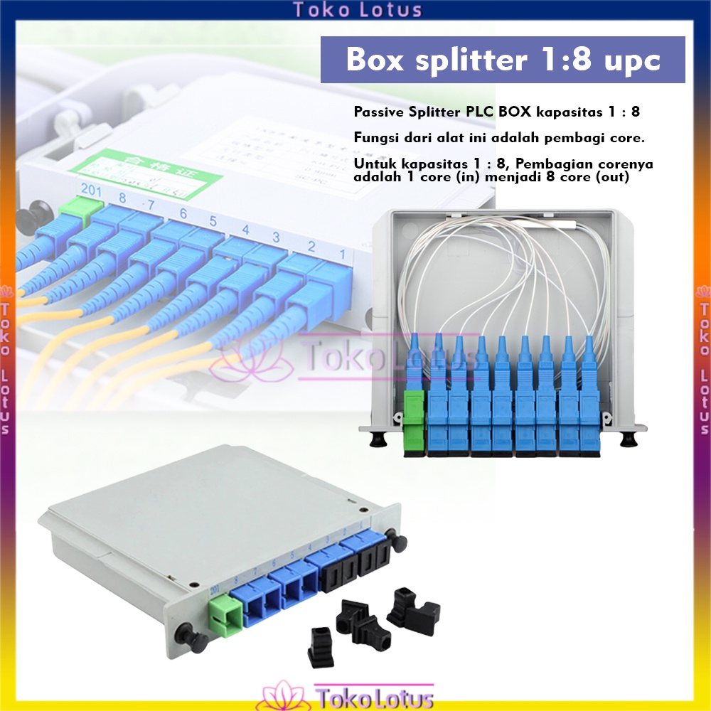 Fiber optik Passive Splitter Box 1 8 SC UPC Box Passive PLC 1:8 FTTH CATV Kosongan