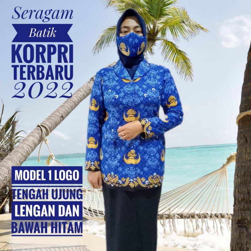 Baju Batik korpri Cewek Premium terbaru 2022 katun sekar begawan C40s harga grosir an