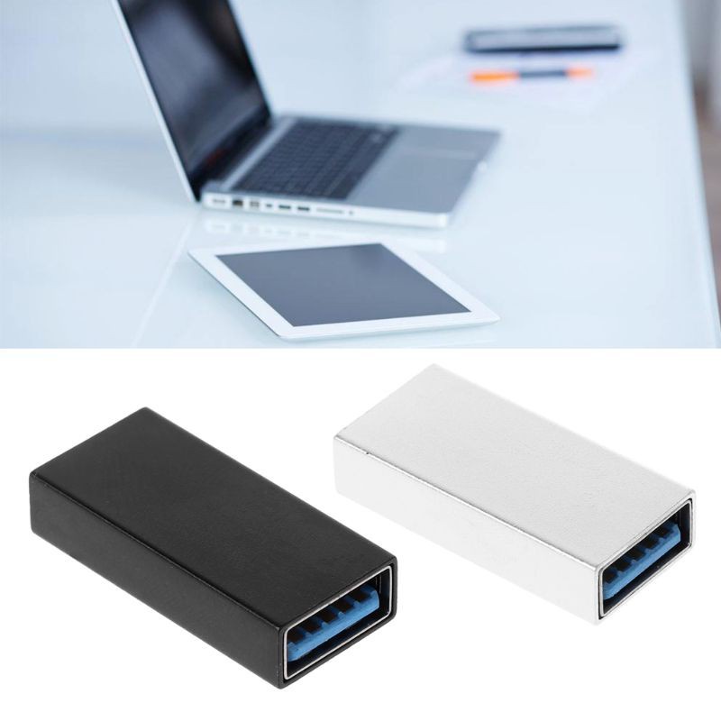 CRE  USB 3.0 Coupler Female to Female Adapter Gold-Plated Super Speed USB 3.0 Coupler Extender Connection Converter