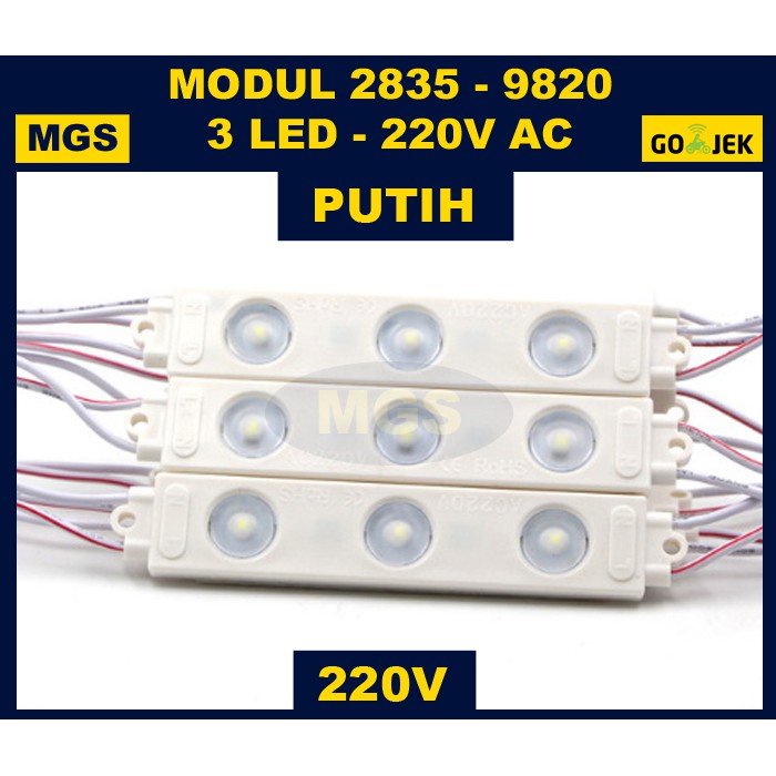 100Pcs Modul 9820 220 VAC - Putih