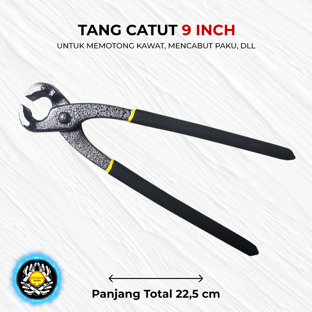 TANG CATUT GEGEP KAKAKTUA PANJANG 9 INCH GAGANG KARET / TANG KAKAK TUA TOWER PINCER 9" 225 MM KAKATU