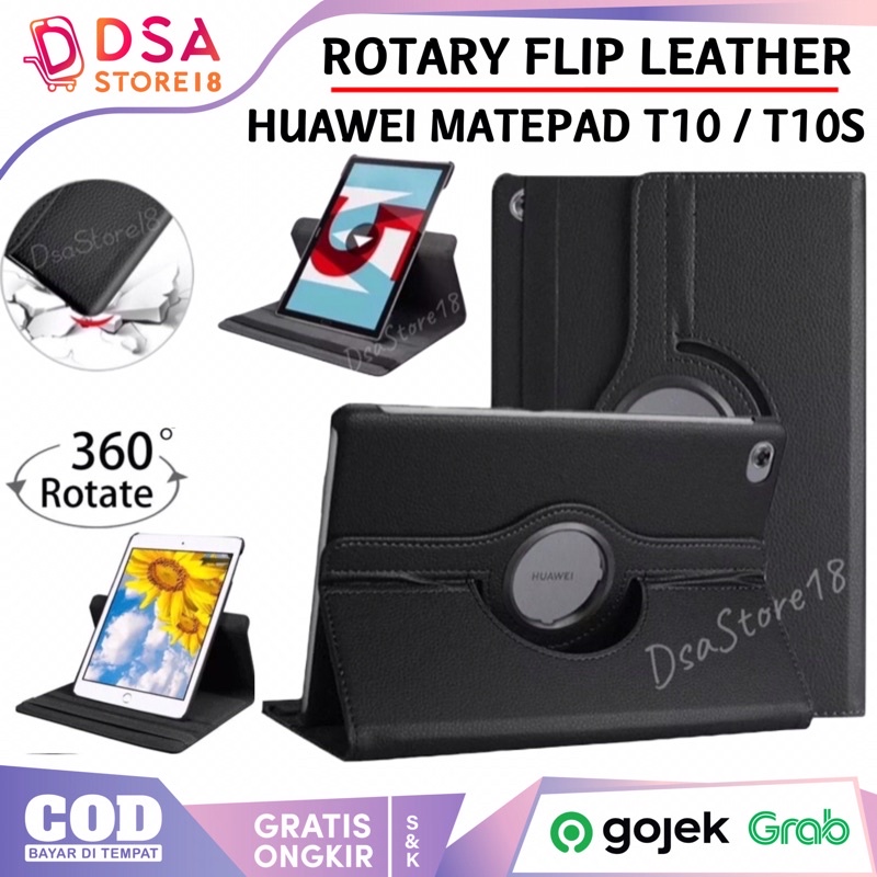 Sarung Rotary Huawei Matepad T10S / Case Huawei Matepad T10 / Casing Matepad T10S Flip Cover Case St