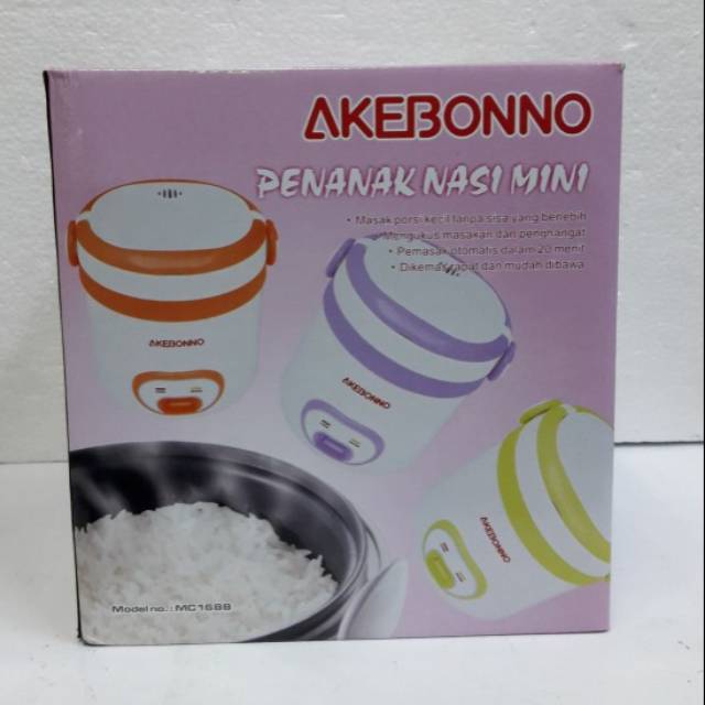 Akebonno MC-1688 Penanak Nasi Mini 0.3 Liter Anti Lengket