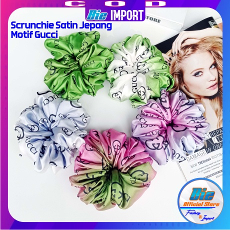 Scrunchie Satin Silk Jepang Size Jumbo / Ikat Rambut Satin Jepang