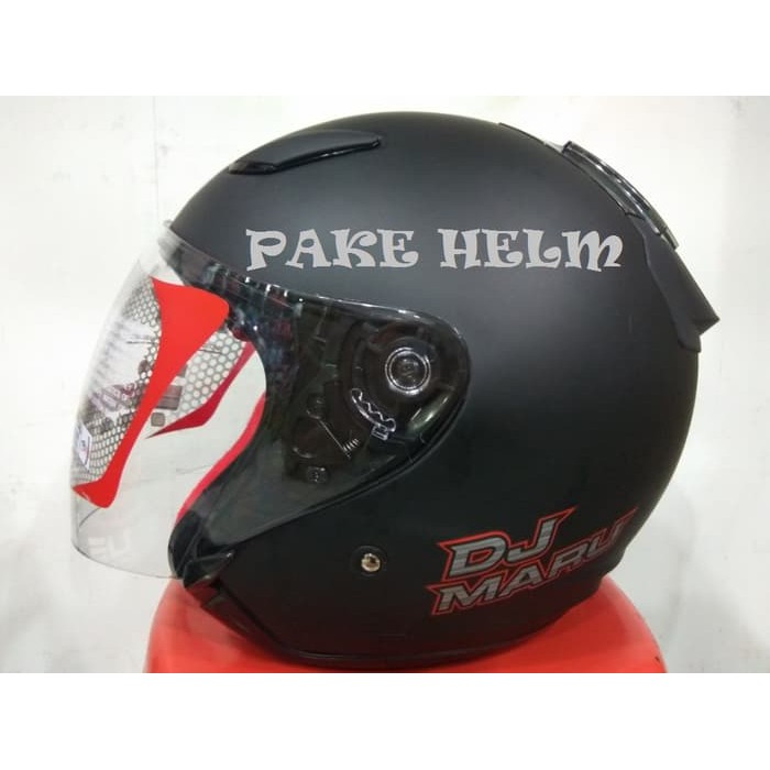 HELM KYT DJ MARU SOLID BLACK DOFF HITAM DOFF