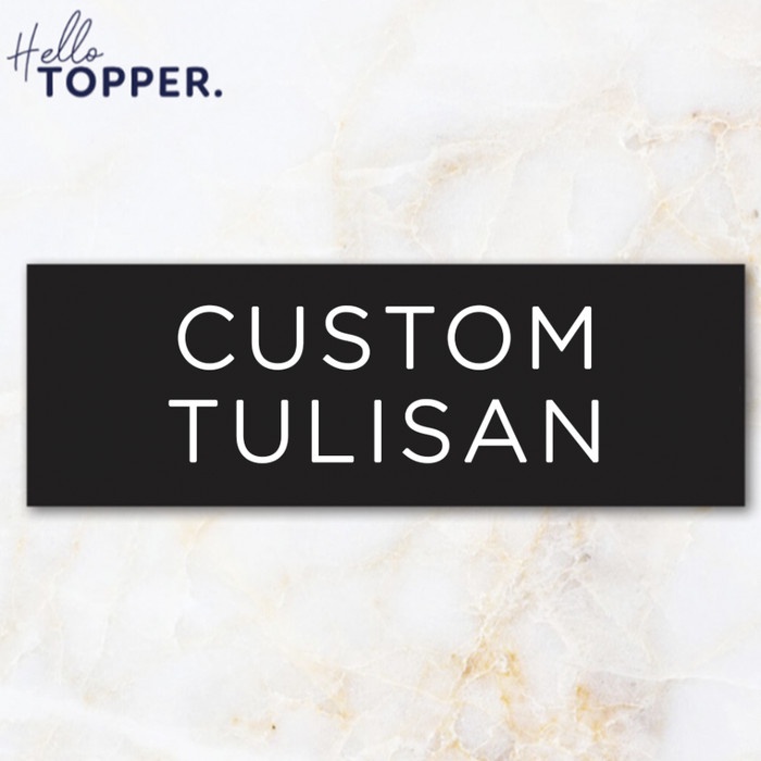 

Custom Sign Nama Ruangan | Custom Tulisan Sign Board Akrilik UV Print - Hitam Elegan