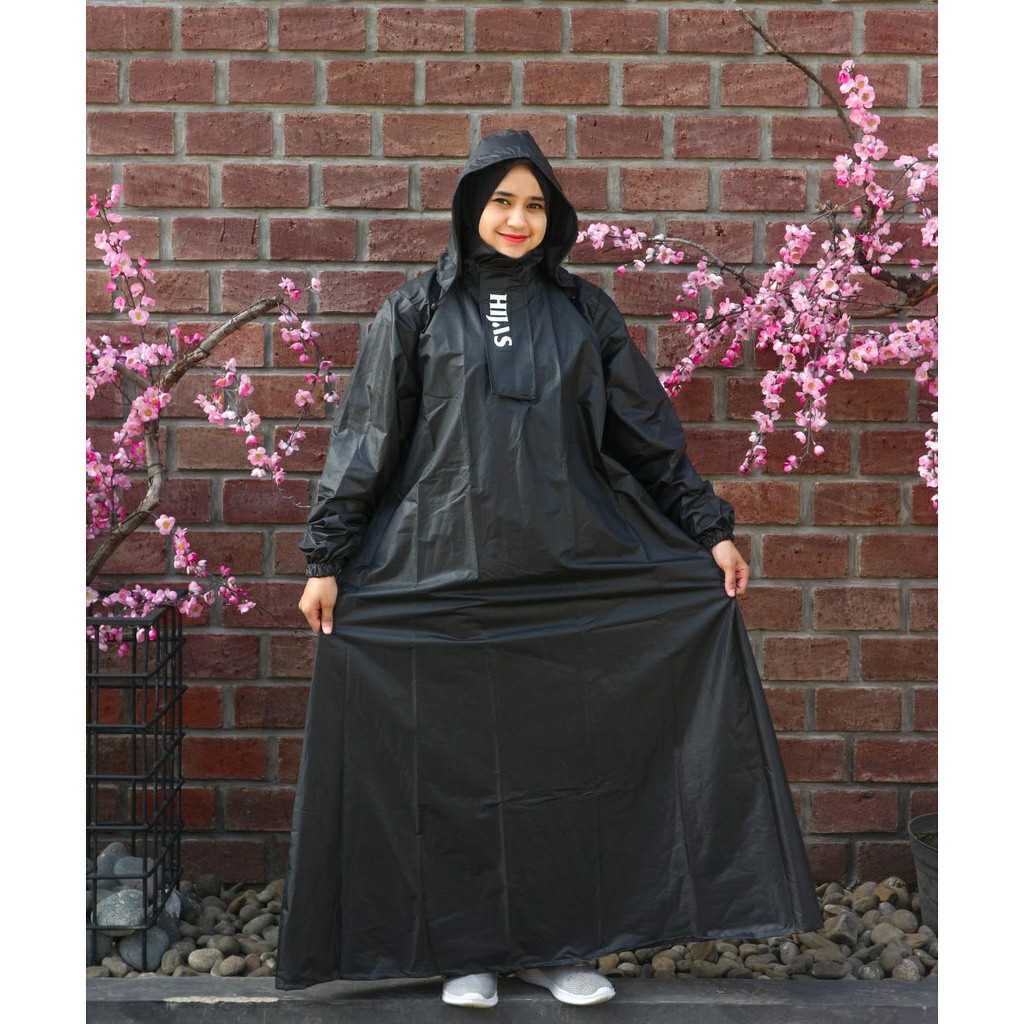 [Zipper] Jas Hujan Gamis /Jas Hujan Wanita Muslimah Hijab – Hijas