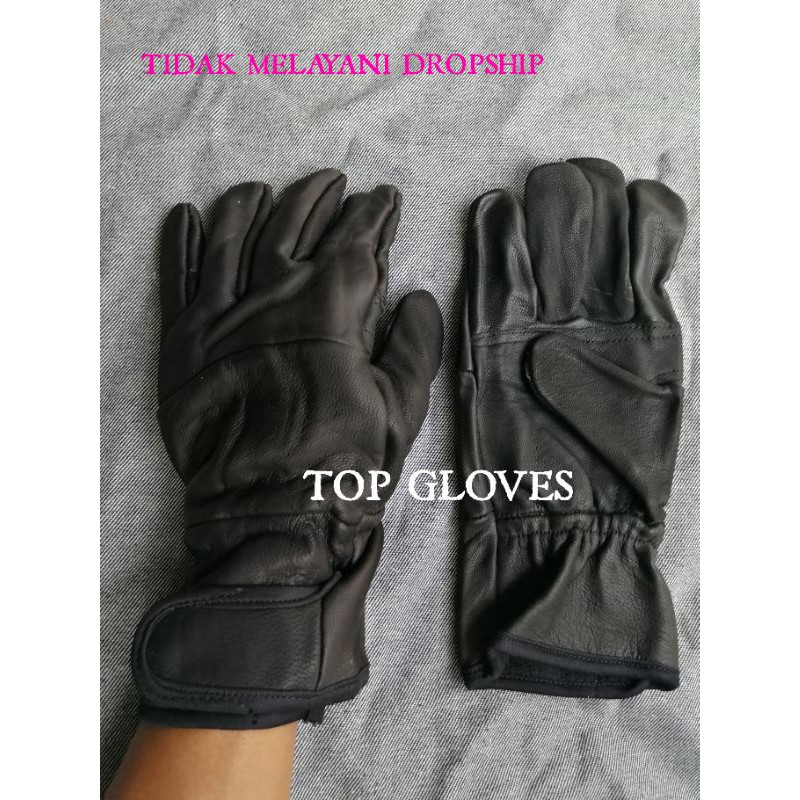 Sarung Tangan Las Argon Tebal Velcro -Tig Welding Gloves 10 inch Hitam