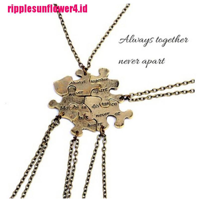 5 Pcs / 1 Set Kalung Liontin Puzzle Jigsaw Interlocking