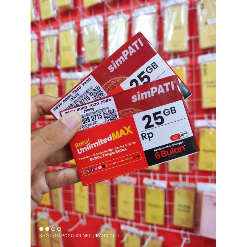 Kartu Perdana Telkomsel Unlimited Max 25GB