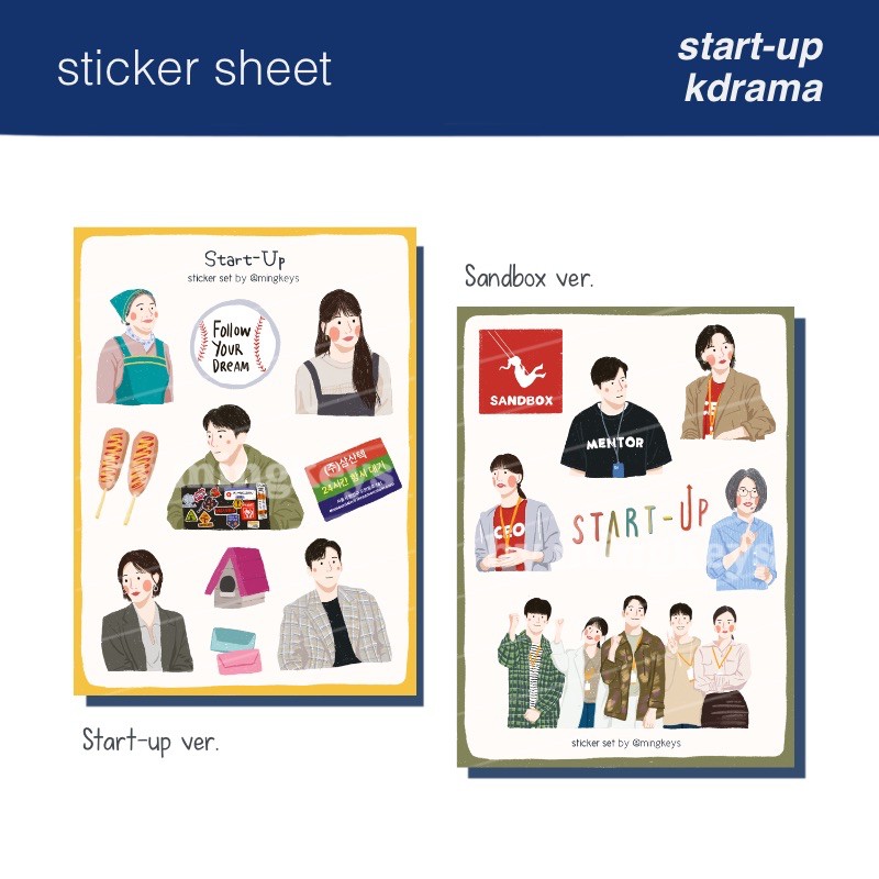 

Stiker Start Up Sanbdox / Sticker Sheet Deco Drakor / Stiker Bujo Tumblr