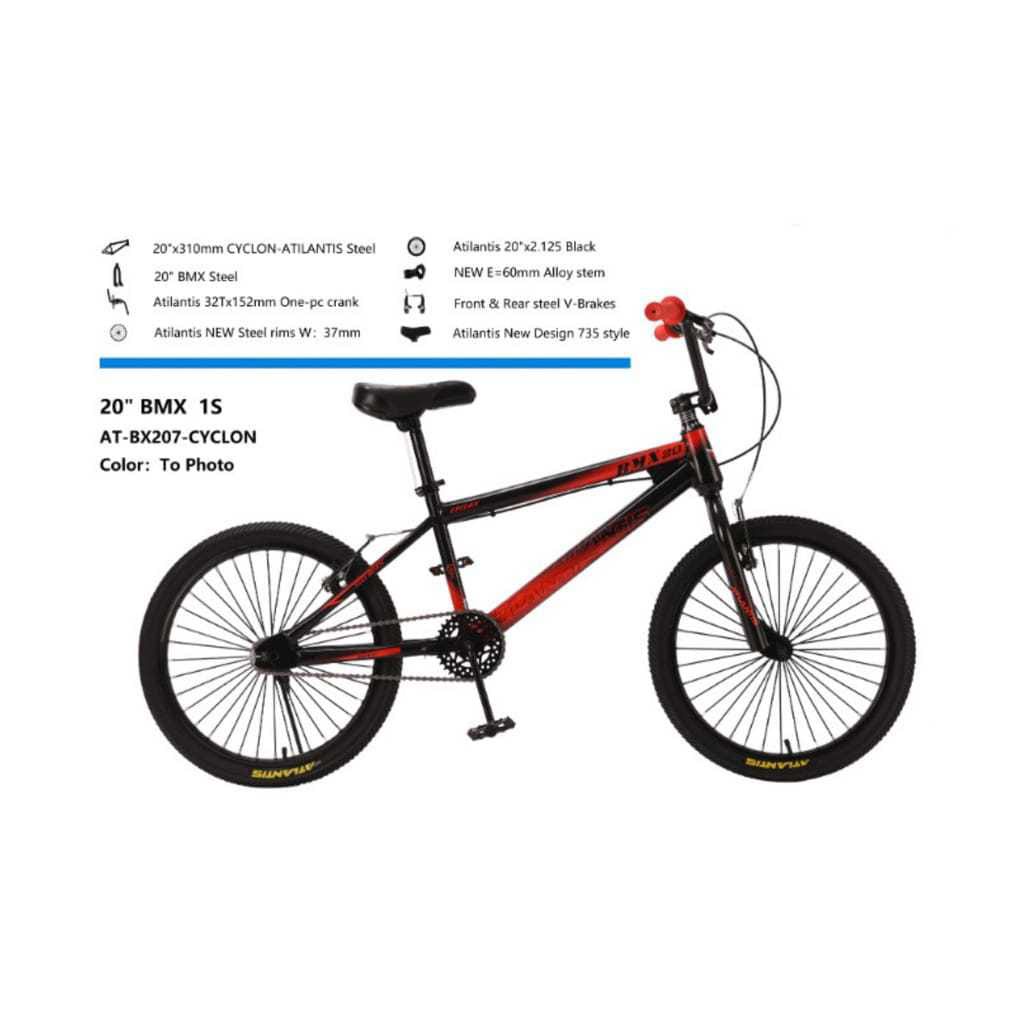 Sepeda Anak Laki BMX ATLANTIS CYCLON Ukuran 20 Inch