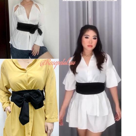 PROMO obi belt black / obi belt line / obi belt lurus / ghani obi / obi ikat pinggang gesper / tali 