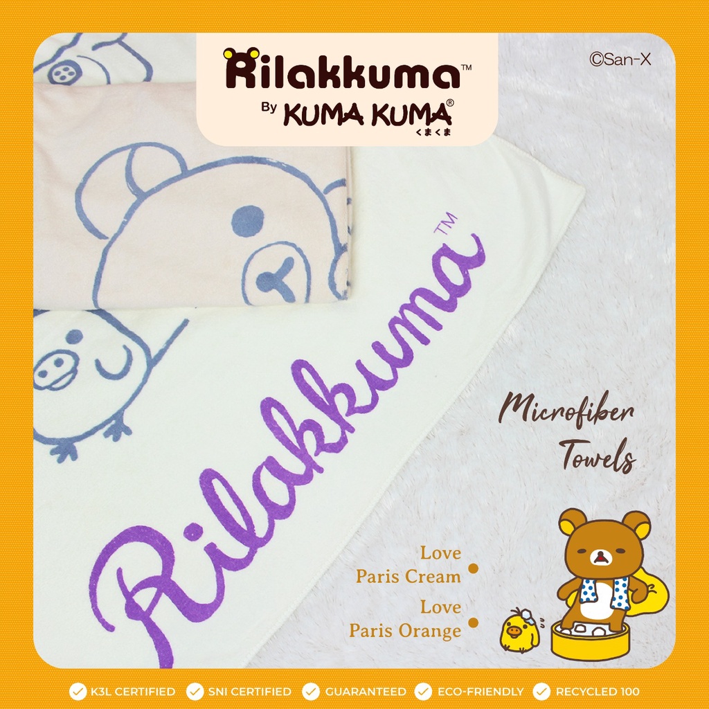 PROMO HANDUK BAYI HANDUK ANAK PREMIUM Handuk KUMA KUMA Microfiber Kuma Kuma Motif ( 70 x 140 cm )