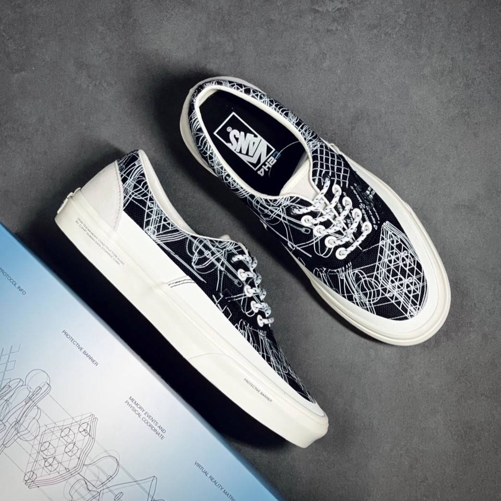 SEPATU VANS ERA x C2H4 VIRTUAL REALITY ALPHA BLACK WHITE BNIB Premium Original Vietnam Bonus Kaos Ka